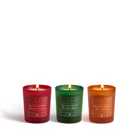 Set of Three Holiday Candle Gift Set