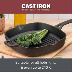 Cast Iron Grill Pan 25cm