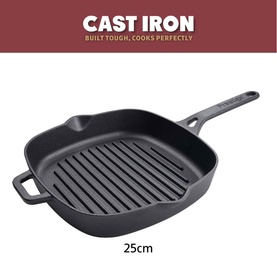 Cast Iron Grill Pan 25cm