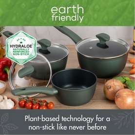 Earth Friendly Saucepan Set 3-Piece
