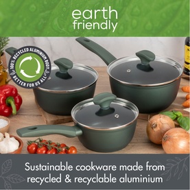 Earth Friendly Saucepan Set 3-Piece