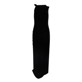 Velvet Ruched Evening Dress
