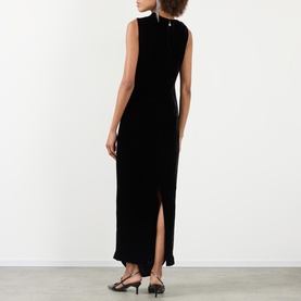 Velvet Ruched Evening Dress