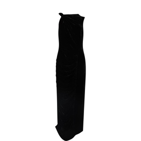 Velvet Ruched Evening Dress