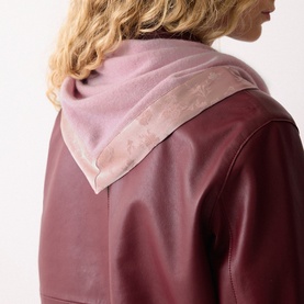 Satin Trim Triangle Scarf