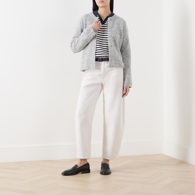 Striped Long Sleeved Polo Shirt