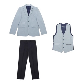 Textured Three-Piece Suit