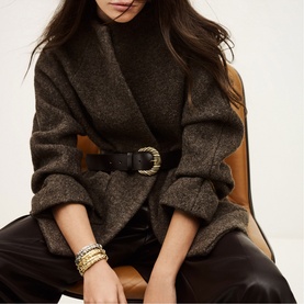 Claudy Cropped Wool Coat