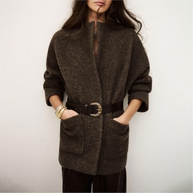 Claudy Cropped Wool Coat