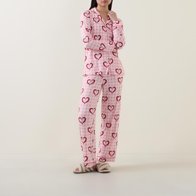 Chilli Heart Check Pyjama Set