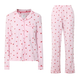 Ditsy Strawberry Print Pyjama Set
