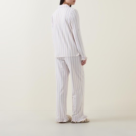 Ruffle Cuff Striped Pyjama Set