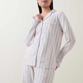 Ruffle Cuff Striped Pyjama Set