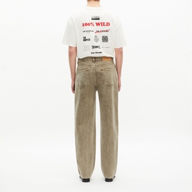 Washed Straight Leg Jeans