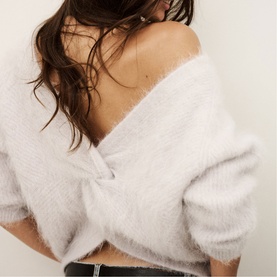 Fill Twist Detail Backless Sweater