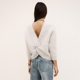 Fill Twist Detail Backless Sweater