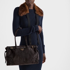 Bonnie Large Suede Handbag
