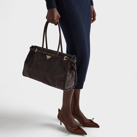 Bonnie Large Suede Handbag