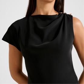 Aubery Asymmetric Draped Top
