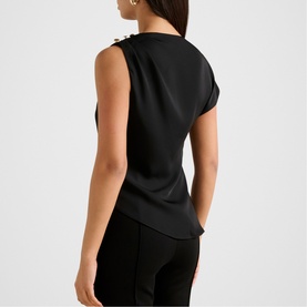 Aubery Asymmetric Draped Top