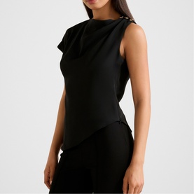Aubery Asymmetric Draped Top