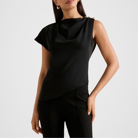 Aubery Asymmetric Draped Top