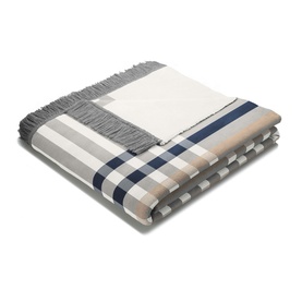 Border Check Blanket Blue