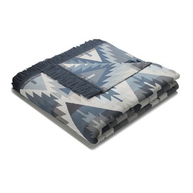 Ikat Diamond Blanket Blue