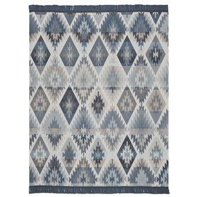 Ikat Diamond Blanket Blue