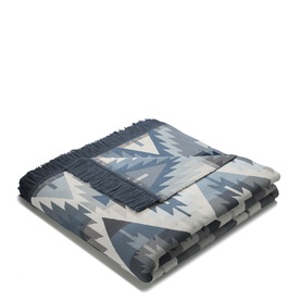 Ikat Diamond Blanket Blue