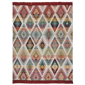 Ikat Diamond Blanket Bordeaux