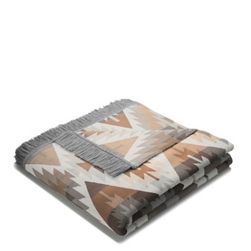 Ikat Diamond Blanket Natural