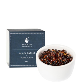 Black Garlic Infused Balsamic Vinegar of Modena Pearl Bursts