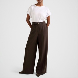 Chantelle Petite Belted Wide Leg Trousers
