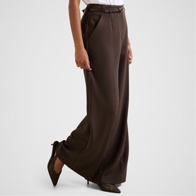 Chantelle Petite Belted Wide Leg Trousers