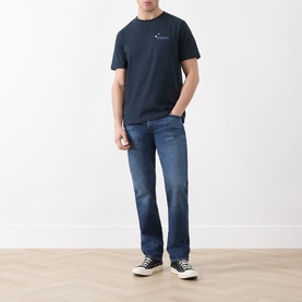Elijah Mid-Rise Straight Leg Jeans