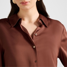 Coco Regular Fit Satin Shirt