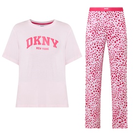 Logo T-Shirt & Heart Bottoms Pyjama Set