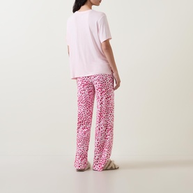 Logo T-Shirt & Heart Bottoms Pyjama Set