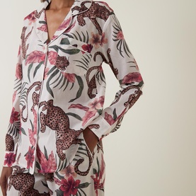 Leopard Floral Pyjama Set