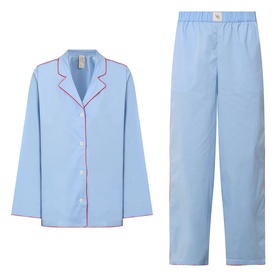 Contrast Piping Pyjama Set