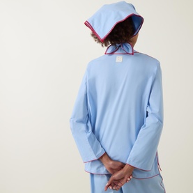 Contrast Piping Pyjama Set