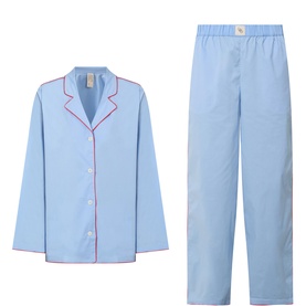 Contrast Piping Pyjama Set