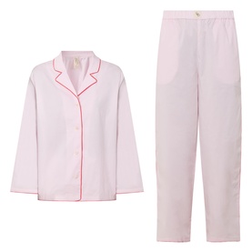 Contrast Piping Pyjama Set