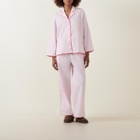 Contrast Piping Pyjama Set