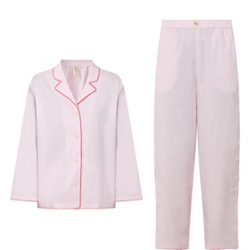 Contrast Piping Pyjama Set