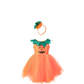 Pumpkin Patch Princess Dress & Hairband Set