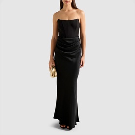 Isra Draped Off The Shoulder Gown