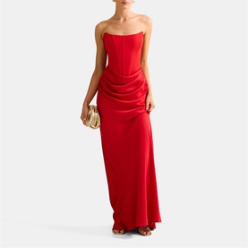 Isra Draped Off The Shoulder Gown