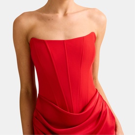 Isra Draped Off The Shoulder Gown